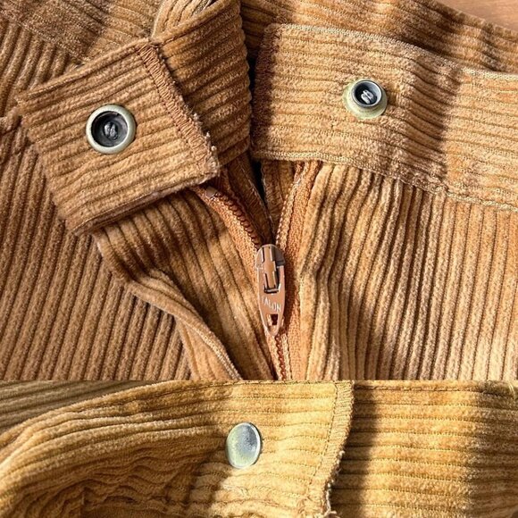 70s vintage corduroy mini skirt tan JC Penney highwaisted flared boho hippy. - Picture 4 of 4
